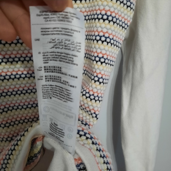 Esprit Colorful Textured Long Sleeve Top - Picture 6 of 7
